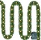 14.8 FT Artificial Christmas Garland, 50 Pre-Lit LED Mini String Lights Battery Operated